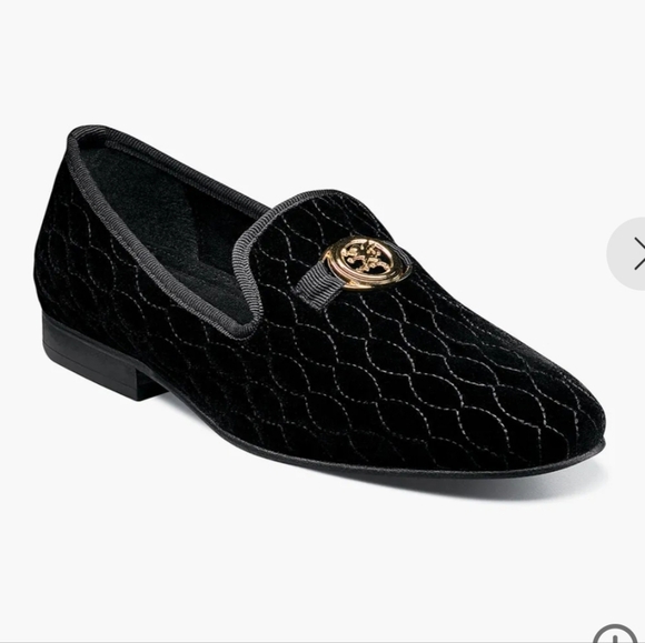 Stacy Adams Valet Slip On Bit Loafer. Velour Black. Size 12 M. New.For the man - Picture 1 of 8
